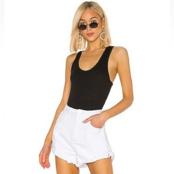 One Teaspoon Boho High Rise Bandit Shorts Distressed White Size 24 Gently Used - Picture 1 of 8